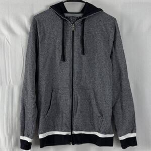 Broken Threads Mens Sz S Gray Hoodie Zip Sweater Pockets Drawstring